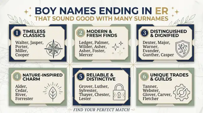 Boy Names Ending in er That Sound Good With Many Surnames