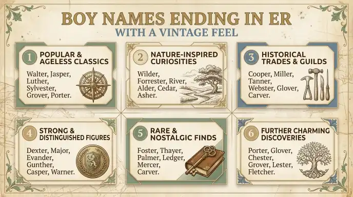 Boy Names Ending in er With a Vintage Feel