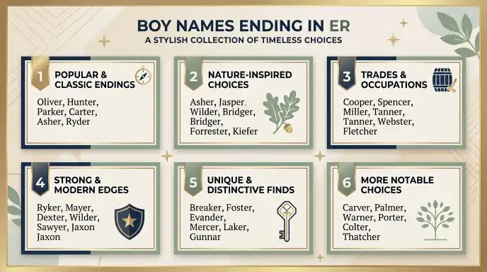 Boy Names Ending in Er