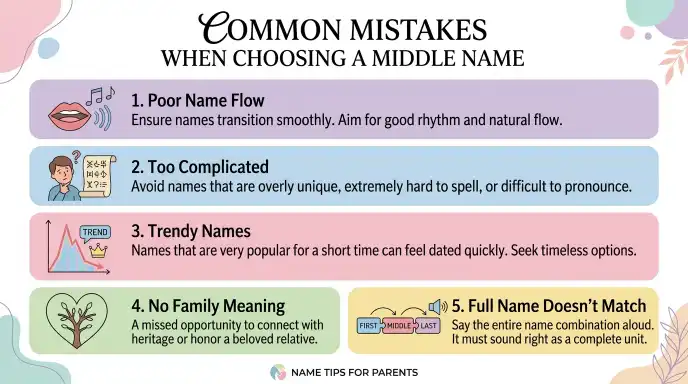 Common Mistakes When Choosing a Middle Name
