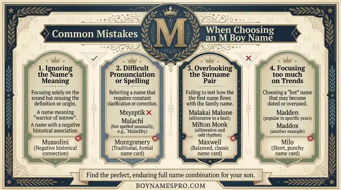 Common Mistakes When Choosing an M Boy Name