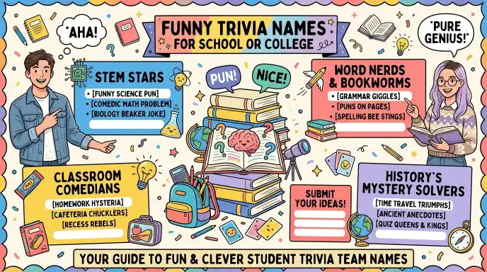 Funny Trivia Names for School or College