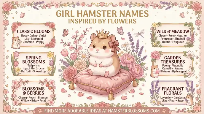Girl Hamster Names Inspired by Flowers