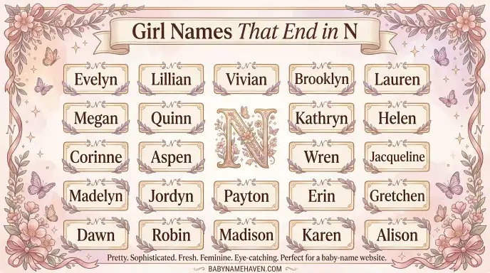 Girl Names That End in N