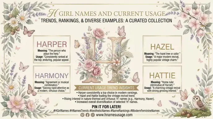 H Girl Names and Current Usage