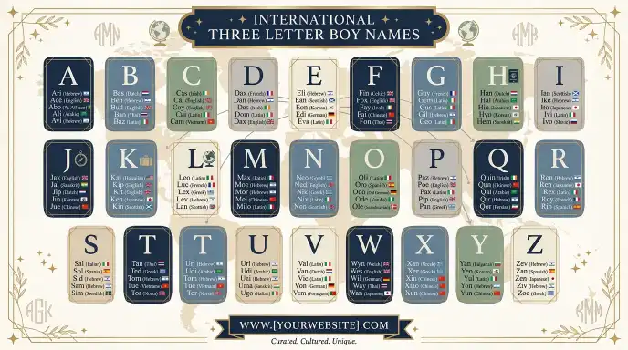 International Three Letter Boy Names