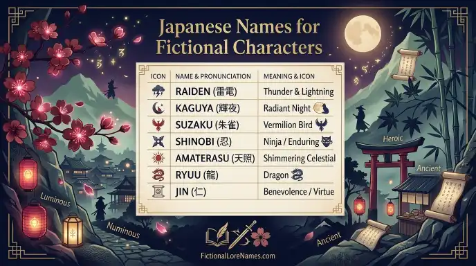 Japanese Names for Fictional Characters