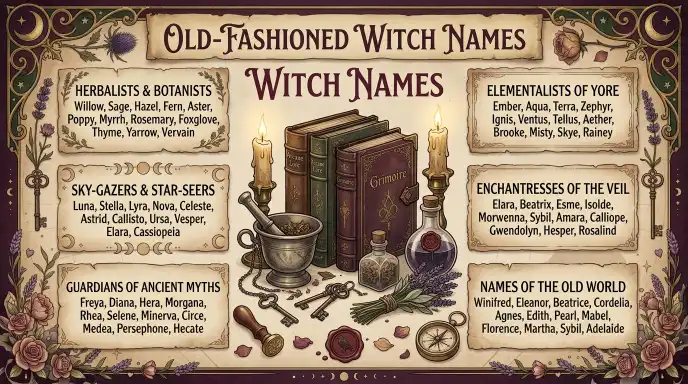 Old-Fashioned Witch Names