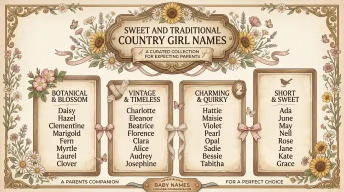 Sweet and Traditional Country Girl Names