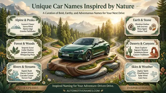 Unique Car Names Inspired by Nature