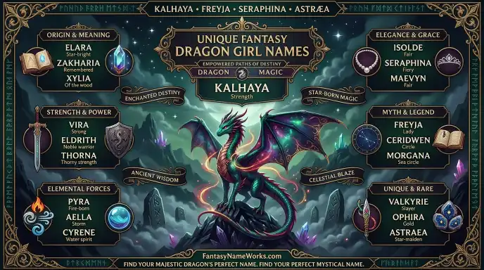 Unique Fantasy Dragon Girl Names
