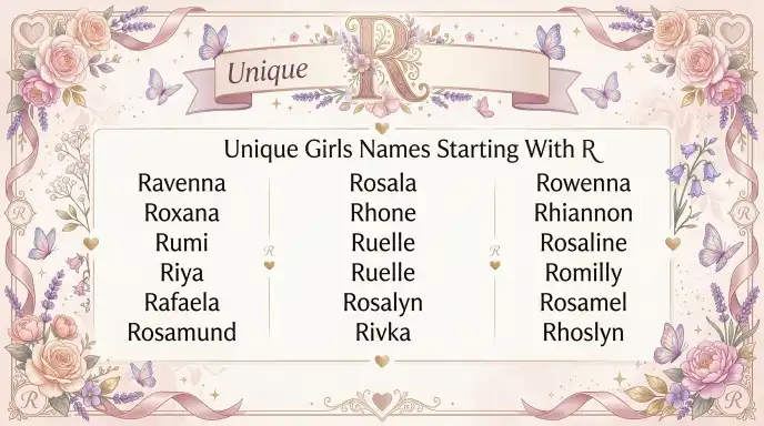 Unique Girls Names Starting With R